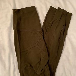 Lululemon Wunder Under Leggings Dark Olive